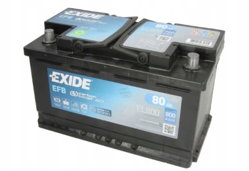 Akumulator rozruchowy EFB Exide 12V 80Ah 800A P+