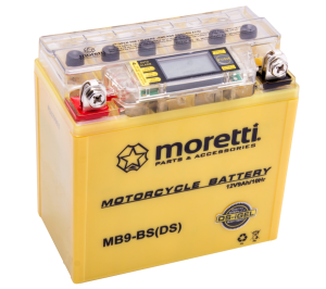 Akumulator Moretti AGM (I-Gel) MB9-BS ze wskaźnikiem