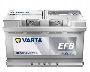Akumulator 12V 80Ah 800A VARTA SILVER DYNAMIC EFB nowość rok2025 start stop
