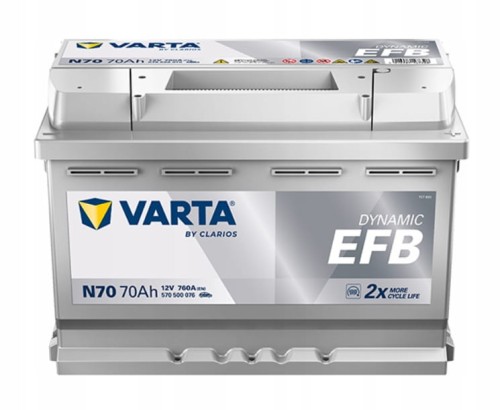 Akumulator 12V 70Ah 760A VARTA SILVER DYNAMIC EFB nowość rok2025 start stop