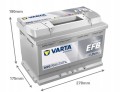 Akumulator 12V 70Ah 760A VARTA SILVER DYNAMIC EFB nowość rok2025 start stop