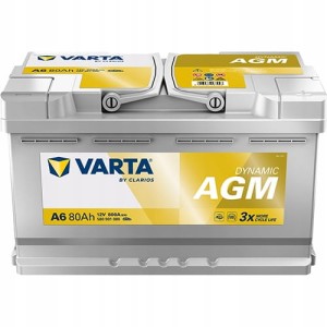 Akumulator 12V 80Ah 800A Varta Dynamic AGM nowość produkcja 2025 rozruchowy