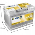 Akumulator 12V 70Ah 760A Varta Dynamic AGM nowość produkcja 2025 rozruchowy