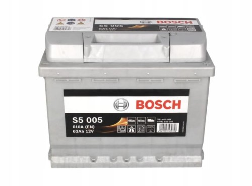 Akumulator 12V 63Ah 610A BOSCH S5 (BEZ ZDANIA STAREGO) NAJNOWSZA PRODUKCJA