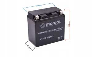 Akumulator motocyklowy 12Ah AGM (Gel) MTX14-BS Moretti