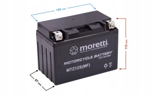 Akumulator AGM (Gel) MTZ12S Moretti 11Ah 12V QUAD