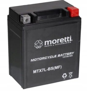 Akumulator do skutera 7Ah 12V MTX7L-BS Moretti akumulator do quada kosiarki
