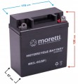 Akumulator 12V 5Ah AGM YB5L-B Moretti MB5L Simson MZ Yamaha Skuter Zalany