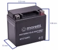 Akumulator 12V 6Ah AGM YTZ7S Moretti MTZ7S Motocykl Skuter Zalany Mocny