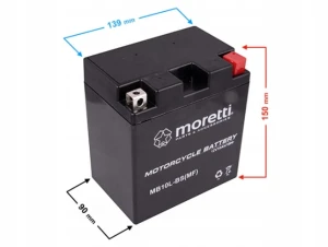 Akumulator motoycklowy 11Ah 12V 160A MB10L-BS Moretti AGM (Gel)
