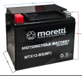 Akumulator 12V 12Ah AGM YTX12-BS Moretti MTX12-BS Bandit TDM Zalany Świeży