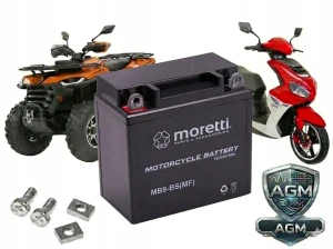 Akumulator do quada, do skutera, do kosiarki 9Ah Moretti AGM/GEL 130A MB9