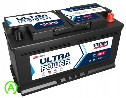Akumulator AGM 12V 95Ah Ultra Power Megatex Bez Zwrotu Starego start - stop
