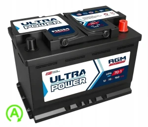 Akumulator AGM 12V 70Ah Ultra Power Megatex Bez Zwrotu Starego start - stop