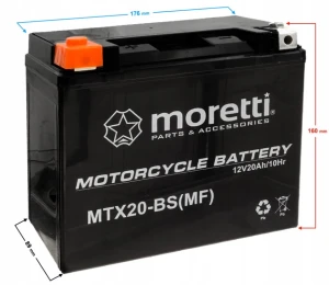 Akumulator motocyklowy 20Ah 12V MTX20-BS do motocykla MORETTI