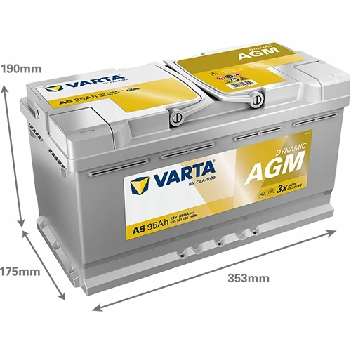 Akumulator VARTA AGM 95Ah 12V 850A START STOP PRODUKCJA 2026 bez zdawania