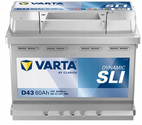 AKUMULATOR 60AH 540A 12V VARTA L+ DYNAMIC SLI D43 produkcja 2026 bez zdania