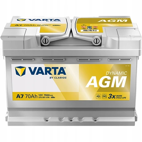Akumulator 70Ah 760A Varta Dynamic AGM start-stop produkcja 2026 rozruchowy