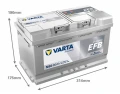 Akumulator 12V 80Ah 800A VARTA SILVER DYNAMIC EFB nowość rok2026 start stop