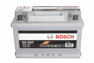 Akumulator 74Ah 750A BOSCH S5 007 (BEZ ZDANIA STAREGO) NAJNOWSZA PRODUKCJA