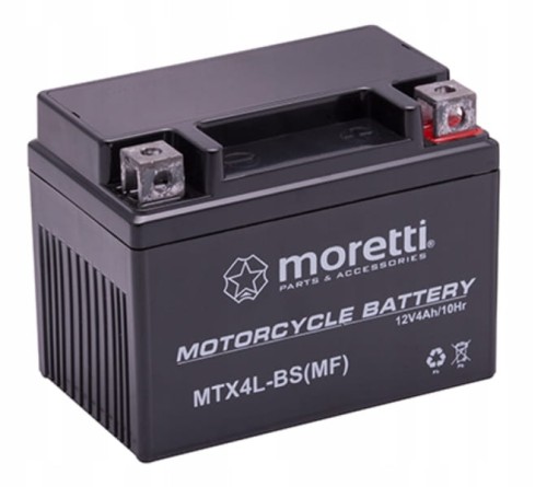 Akumulator do skutera 50 cc 4Ah 12V Moretti MTX4L 2025r 30mc gwarancji 